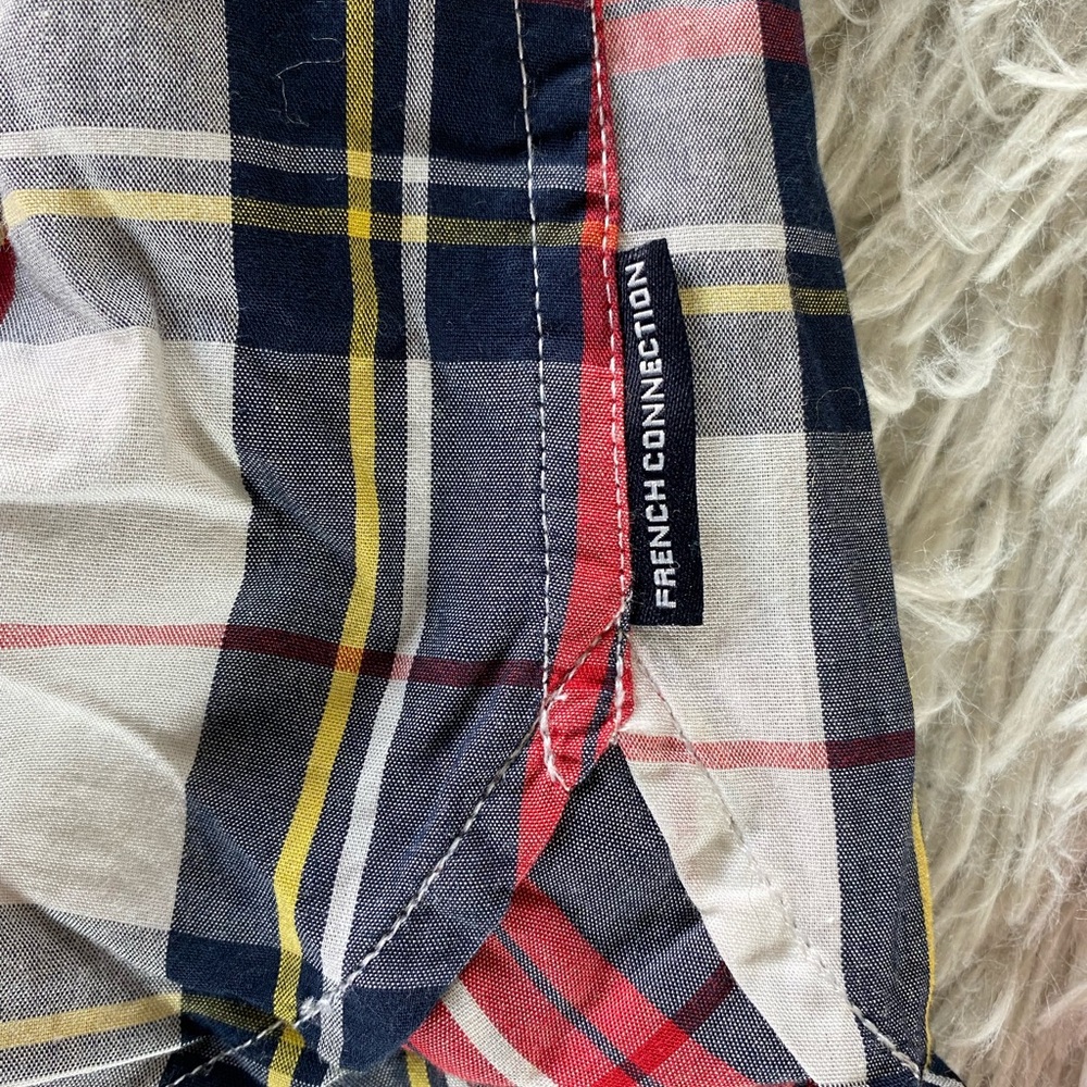 French Connection Plaid Button Down Shirt Long Sl… - image 8
